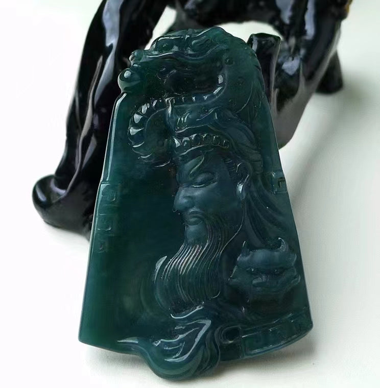 Custom carved jade lucky symbols pendants
