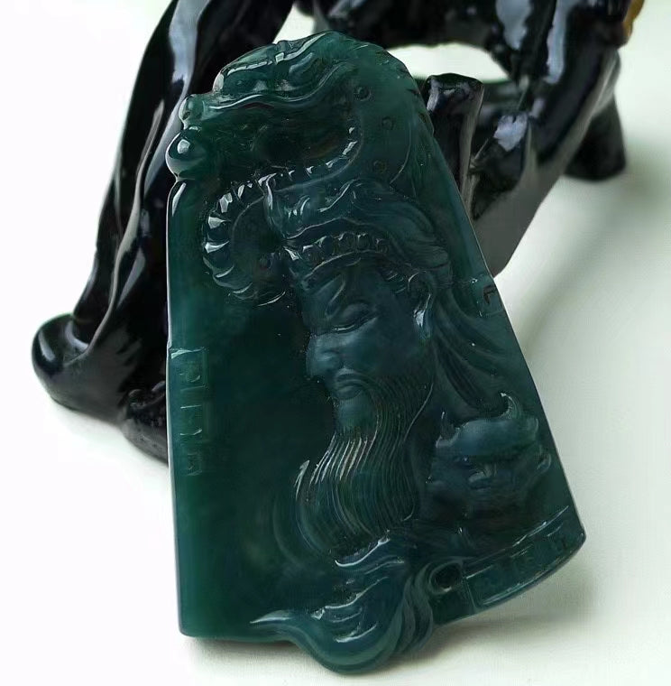 Custom carved jade lucky symbols pendants