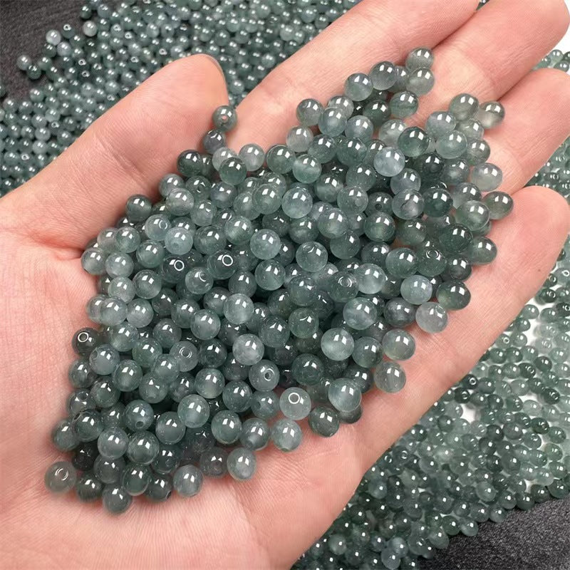 Natural Jade Round Beads 5mm Blue Jadeite Gemstone Beads