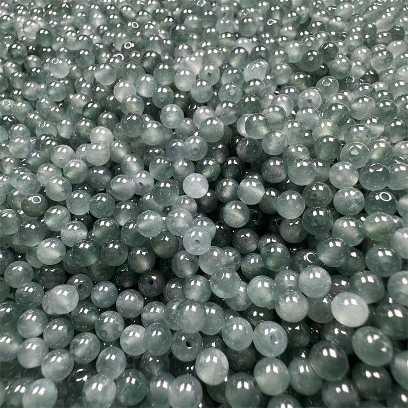 Natural Jade Round Beads 5mm Blue Jadeite Gemstone Beads