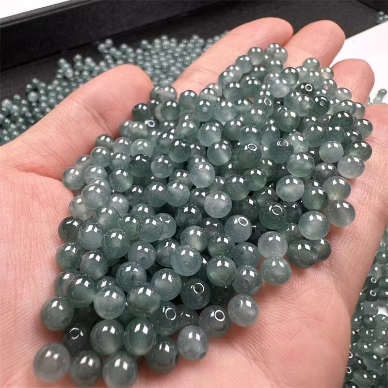 Natural Jade Round Beads 5mm Blue Jadeite Gemstone Beads