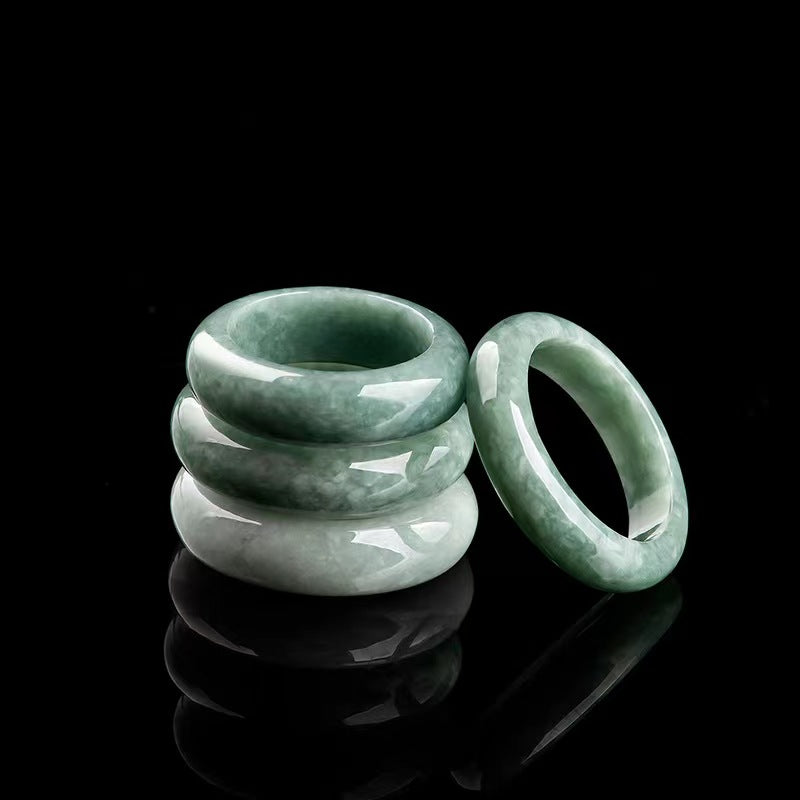 Natural Burmese Jadeite Jade Ring Authentic Grade A