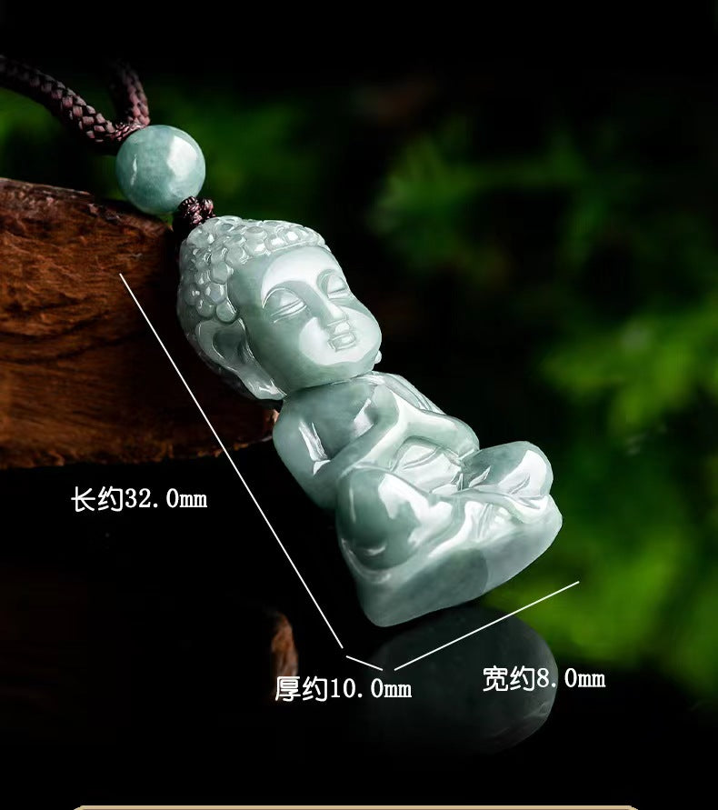 Burmese jade carving baby Buddha pendants