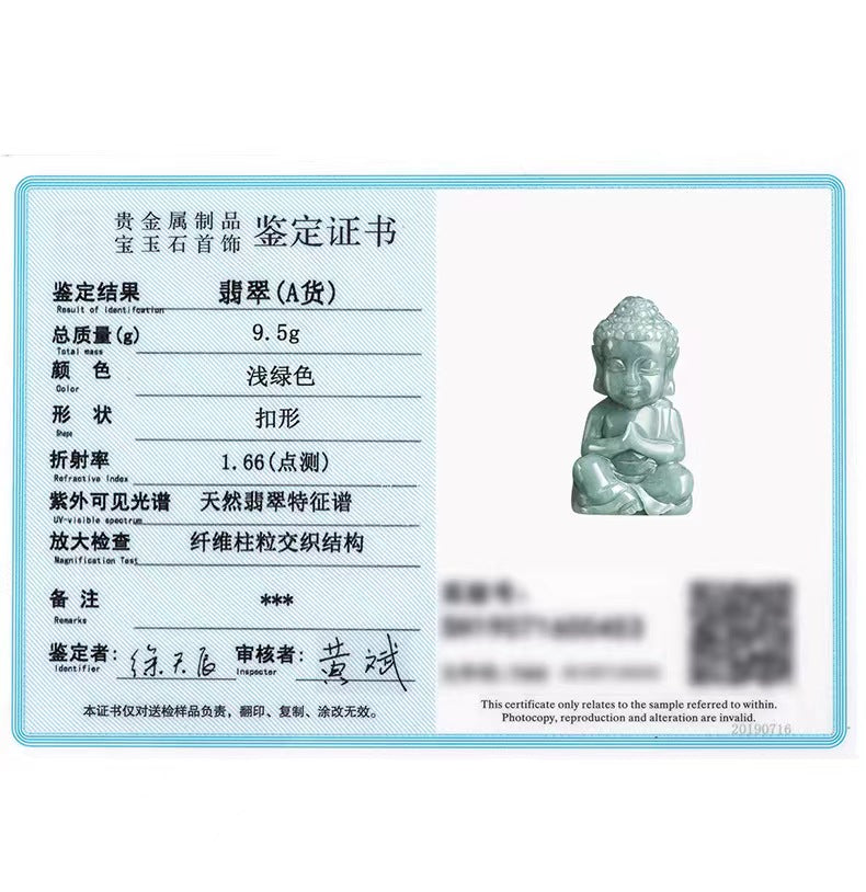 Burmese jade carving baby Buddha pendants