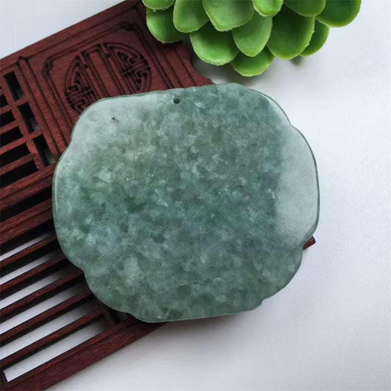 Genuine Green Jade Dragon Phoenix Necklace, Vintage Pair Pendant Jewelry