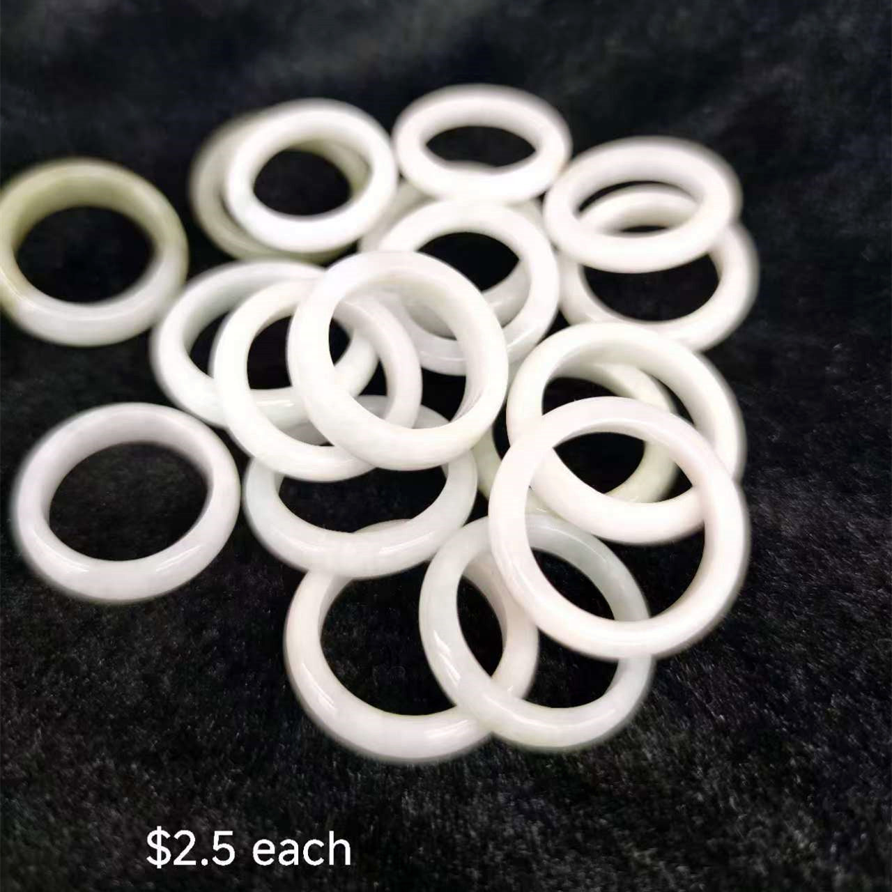 Type A Icy Translucent Burmese Jade Rings