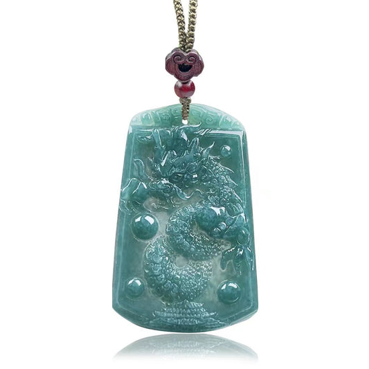Large Size Jadeite Real Jade Dragon Pendants