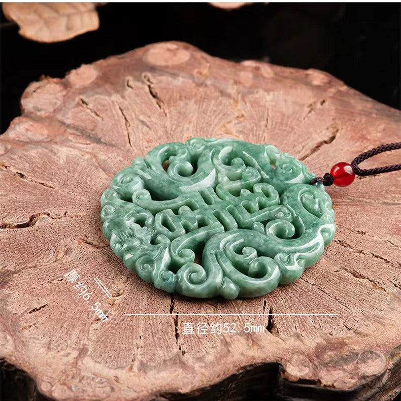 Wholesale Burmese Jadeite carving jade dragon long life bat pendant