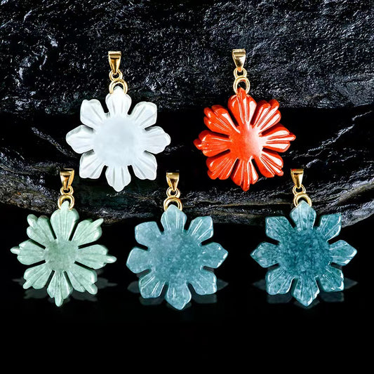 Real Jade Filipino Sun Flower Necklace Green Jade Sunflower Pendants